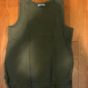 Army green tank top